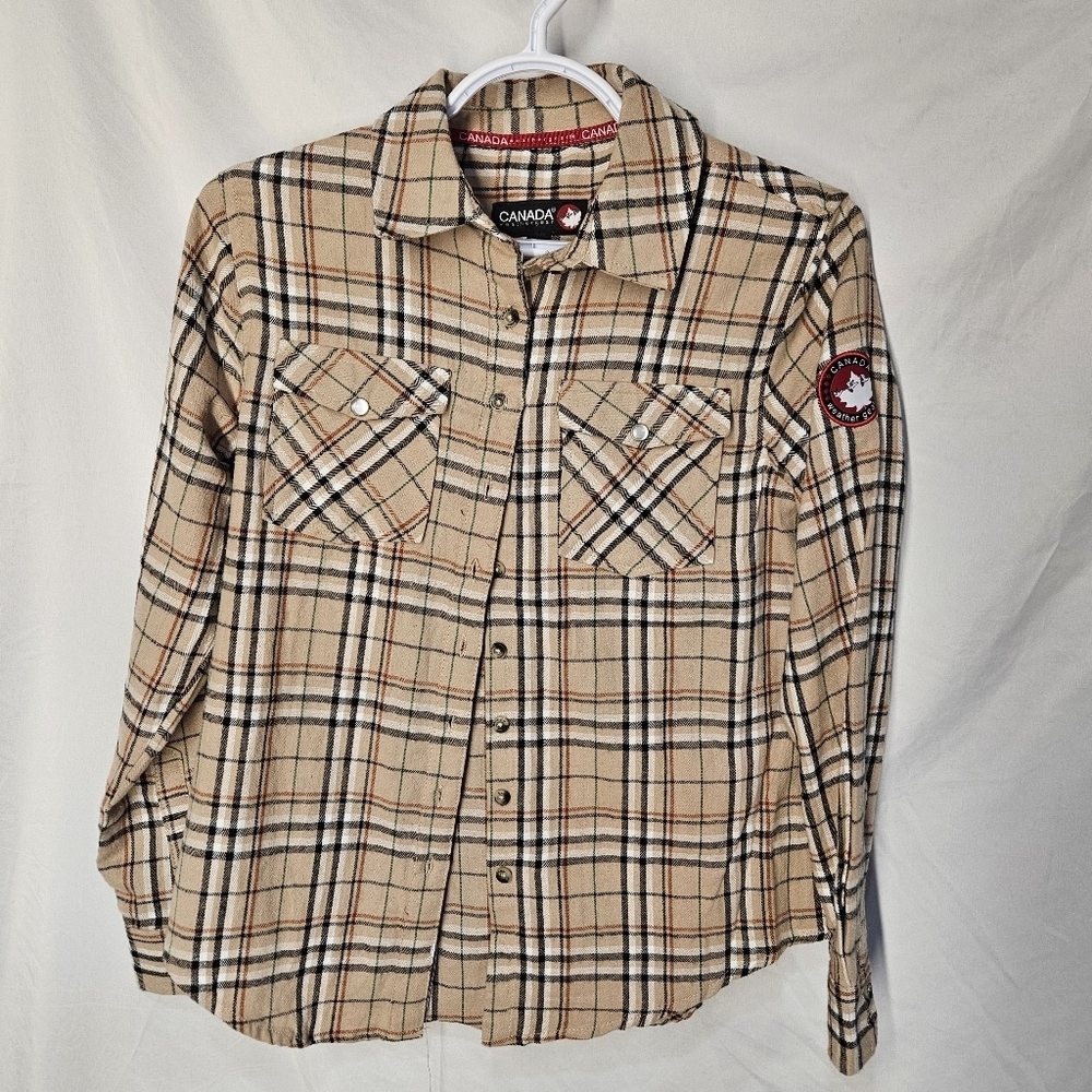 Canada Weather Gear Women's Unlined Flannel Size Small S/P